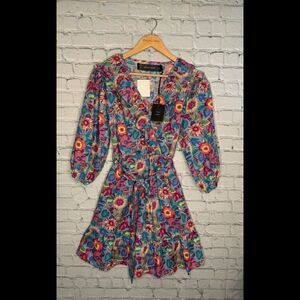 NWT Code x Mode floral boho mini dress. Large